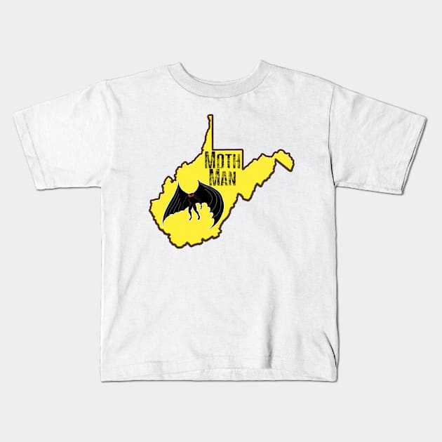 Mothman West Virginia Kids T-Shirt by theartofron